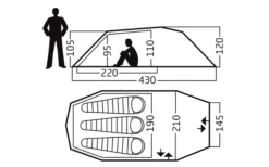 Nordisk Oppland 3 PU Trekkingzelt Für 3 Personen Dark Olive -Zelt & Komfort 589723 4290999