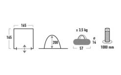 High Peak Mehrzweckzelt Lido -Zelt & Komfort 615331 4452195