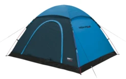 Lagerfeuer 26 High Peak Monodome XL Freistehendes Einfachdach Kuppelzelt 4 Personen Blau/grau