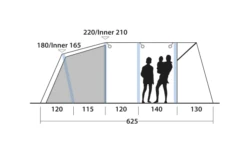 Outwell Avondale 5PA Tunnelzelt -Zelt & Komfort 737549 4971986