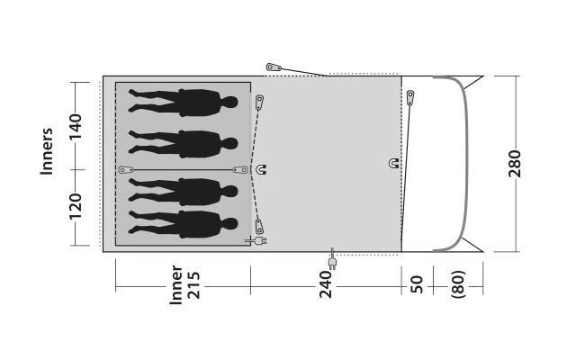Outwell Greenwood 4 Tunnelzelt 7 Outwell Greenwood 4 Tunnelzelt – Bild 7