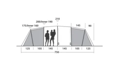 Easy Camp Huntsville Twin 800 Tunnelzelt Für 8 Personen -Zelt & Komfort 782501 5172614