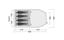 Easy Camp Huntsville 400 Tunnelzelt Für 4 Personen -Zelt & Komfort 782846 5185703
