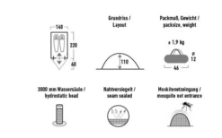 High Peak Kingfisher 2 Leichtgewichtiges Kuppelzelt 220 X 140 Cm -Zelt & Komfort 809855 5283224